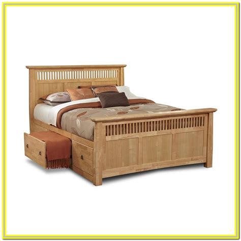 Solid Wood Queen Bed Frame With Drawers - Bedroom : Home Decorating ...