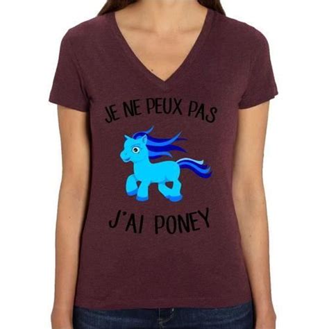 T Shirt Premium Manche Courte Femme Bordeaux Chin Je Ne Peux