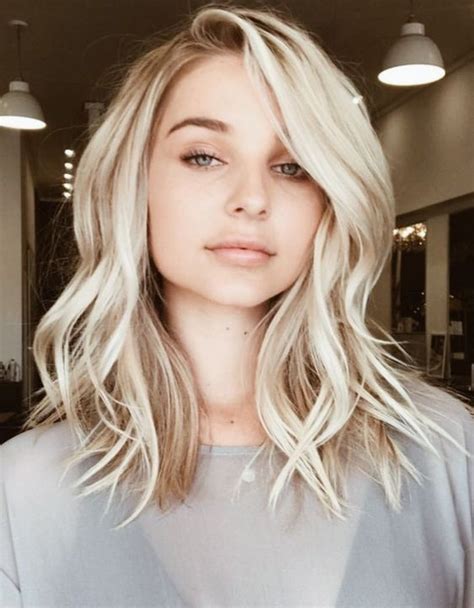 Shoulder Length Blonde Hair Coupe De Cheveux Cheveux Belle Coupe De