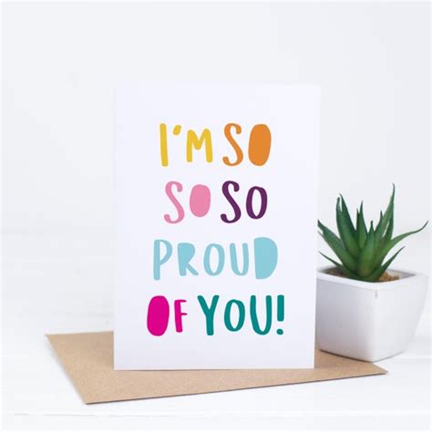 So So Proud Of You Congratulations Card Etsy