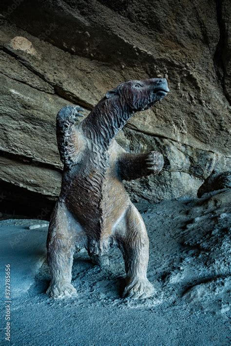 Replica Of An Extinct Ground Sloth On The Entrance Of The Cueva Del