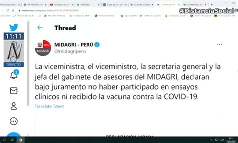 Viceministros Del Midagri Y Minjus Declaran No Haber Participado En