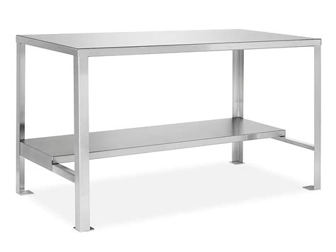 Welded Stainless Steel Workbench - 60 x 30" H-3628 - Uline