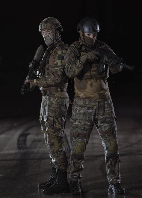 Soldiers Squad In Night Mission Stock Photo Image Of Marine Ranger