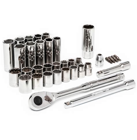 CRESCENT, 3/8 in Drive Size, 35 Pieces, Mechanics Tool Set - 61HJ71 ...