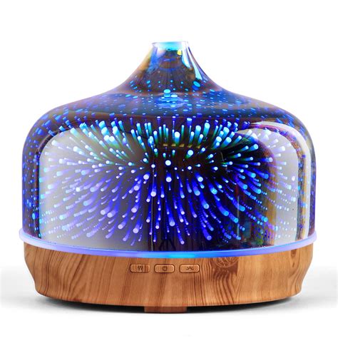 Porseme 500ml Essential Oil Diffuser 3d Glass Aromatherapy Humidifier