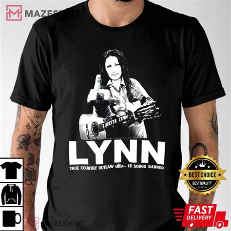 Tee Loretta Lynn Rip Johnny Cash Middle Finger T Shirt For Men And