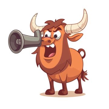 Bullhorn Clipart Cartoon Bull On A Bullhorn Vector Bullhorn Clipart