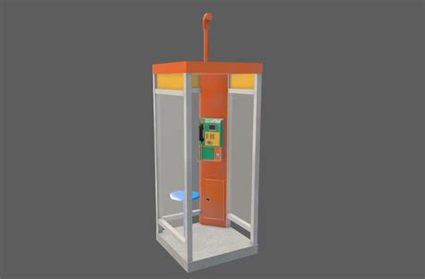 Public Telephone Booth 3d Model Turbosquid 1340547