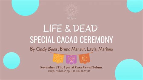 Day Of The Dead Ancestral Cacao Ceremony At Casa Nawal Tulum Tickets Casa Nawal Beachfront