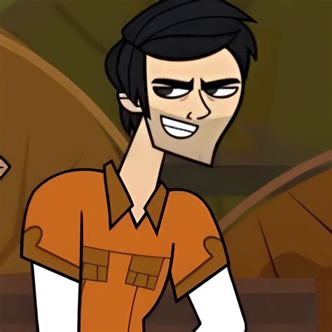 An Animated Man With Black Hair And Brown Shirt Smiling At Someone In