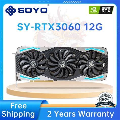 SOYO Full New RTX 3060 12GB GDDR6 NVIDIA GPU 192bit DP 3 PCI Express