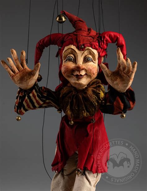 Lester The Jester - Handgeschnitzte Holzmarionette | Marionettes.cz