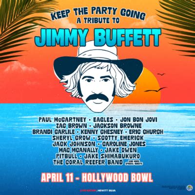 Jimmy Buffett Tribute Concert To Feature Mccartney Eagles And Other