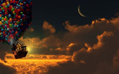 Up Balloons Wallpaper Hd