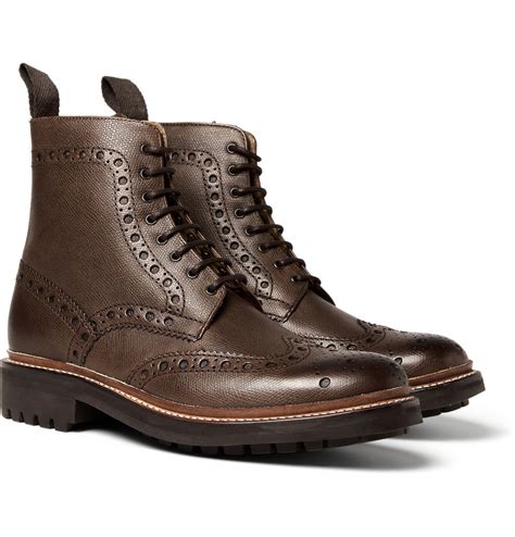 Lyst - Foot The Coacher Fred Leather Brogue Boots in Brown for Men