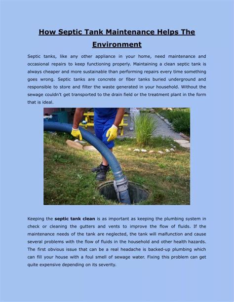 Ppt How Septic Tank Maintenance Helps The Environment Powerpoint Presentation Id 11122067