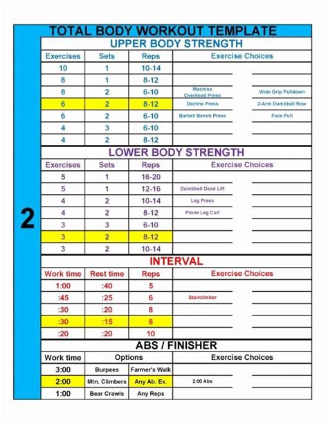 Personal Fitness Plan Template Unique 4 Practical Templates to Simplify ...