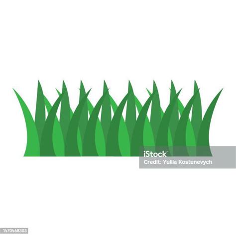 Fresh Green Grass Vector Flat Illustration Stock Illustration Download Image Now Abstract