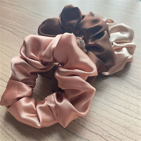 Satin Scrunchie Set Silky Satin Scrunchie Set Of Scrunchies Etsy