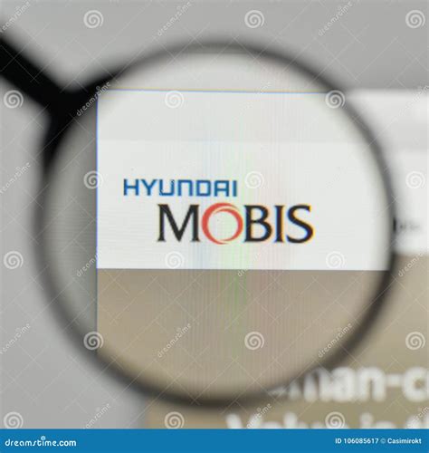 Milan, Italy - November 1, 2017: Hyundai Mobis Logo on the Website Homepage. Editorial ...