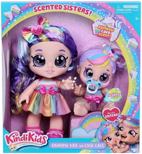 Kindi Kids Rainbow Kate Cutie Cake Doll 2-Pack Moose Toys - ToyWiz