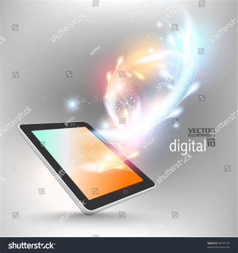 Stylish Futuristic Tablet Concept Design Stock Vector (Royalty Free ...