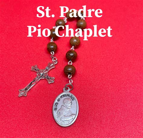 Padre Pio Chaplet St Pio Of Pietrelcina Novena Chaplet With Etsy In