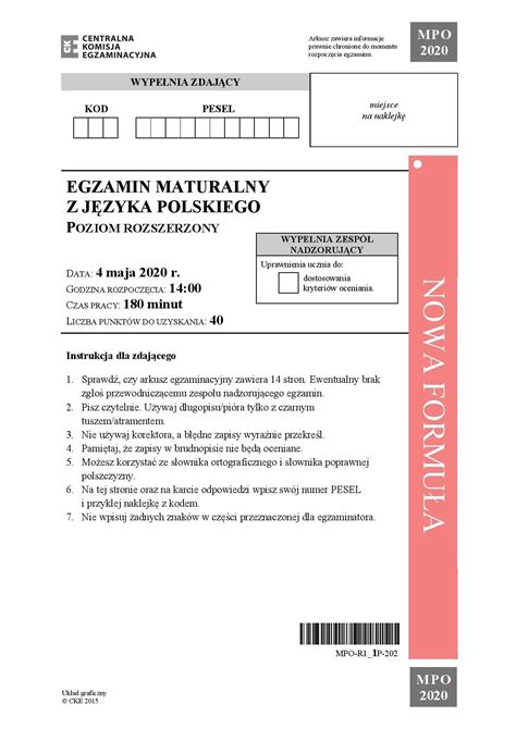 Matura J Zyk Polski Poziom Rozszerzony Zobacz Odpowiedzi I