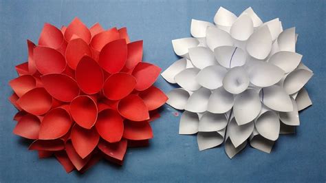 Paper Flower Diy How To Make Paper Flower Dahlia Origami Flower Easy