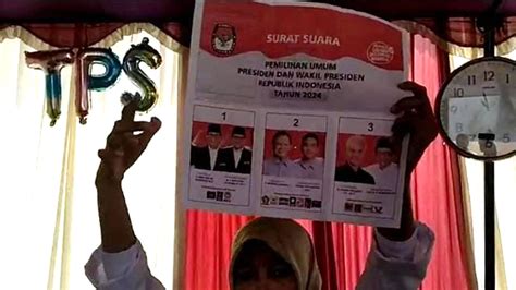 Beredar Video Surat Suara Capres Cawapres Tercoblos Di Tps