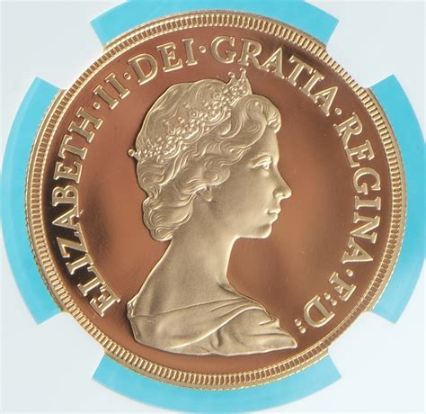 準最高鑑定 1980 イギリス 5ポンド プルーフ金貨 エリザベス女王 NGC PF69UC クレジットカードOK ヤングエリザベス 準最高