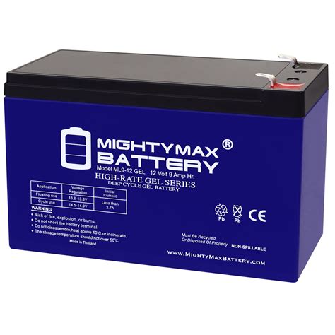 12v 9ah Gel F2 Replacement Battery Compatible With Apc Backups Es 8 Outlet 550va Be550r