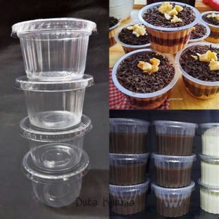 Jual Cup Pudding Tutup Ml Puyo Jelly Agar Agar Gelas Plastik