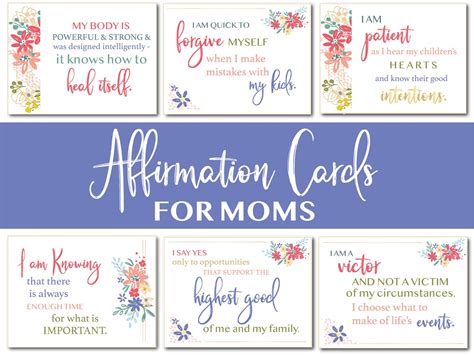 Affirmation Cards For Moms And Guidebook On How To Use The Power Of