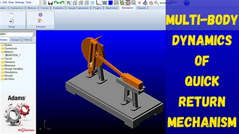 Quick Return Mechanism Adams View Multi Body Dynamics Mbd Youtube