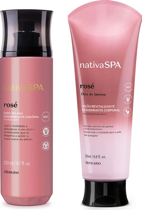 Combo Presente Nativa Spa Ros Lo O Revitalizante Desodorante