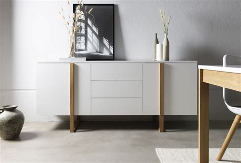 Tenzo Dressoir Scandinavisch Wit Hout Birka Wit B X D X H Cm