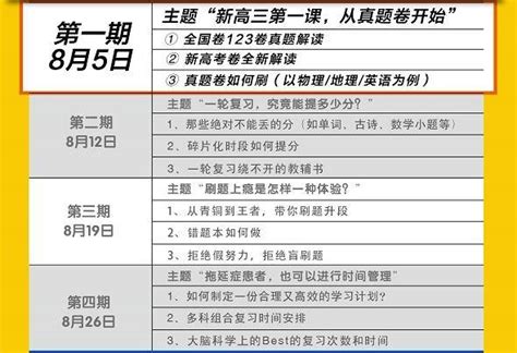 新高一、高二、高三重要事件清单已出，成绩比你好的人已开始准备 高考