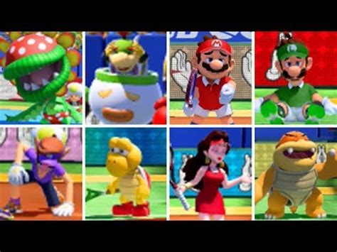 Mario Tennis Aces All Character Body Shot Animations Dlc Included