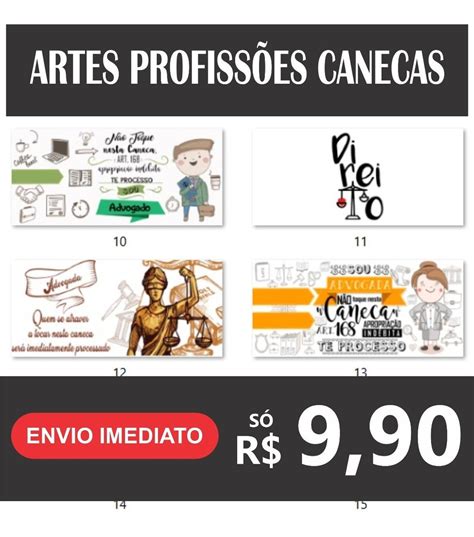 Kit 250 Estampas Artes Profissões Canecas Sublimação Elo7