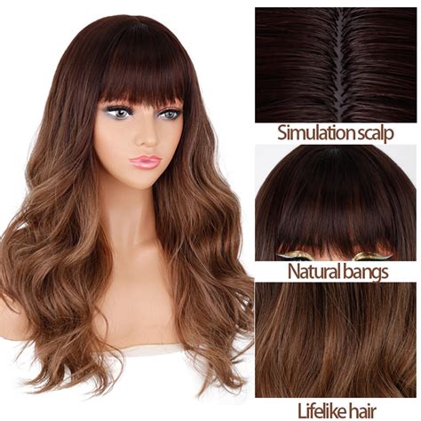 Linghang Long Ombre Light Ash Brown Blonde Wavy Wig Cosplay Party Daily