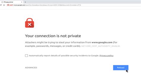 How To Fix Your Connection Is Not Private Error Chrome Bypass