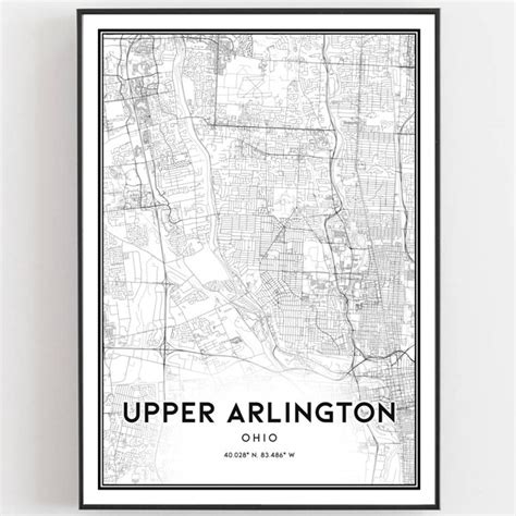 Upper Arlington Ohio Map - Etsy