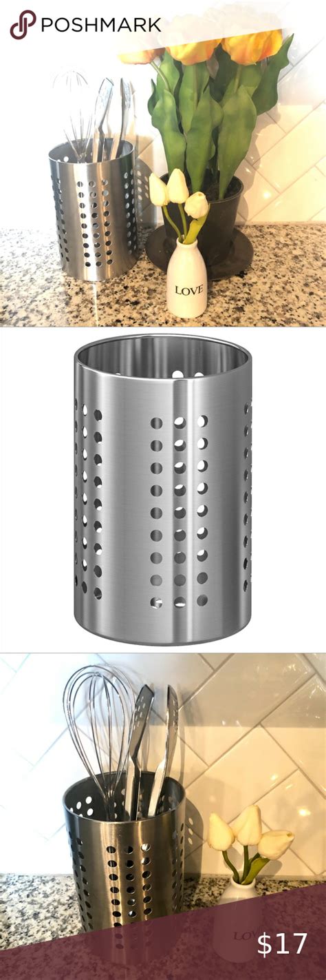 325 💙💙 Ikea Stainless Cooking Utensils Holder In 2020 Cooking Utensil Holder Utensil Holder