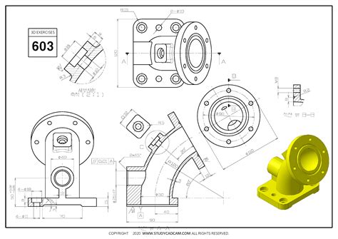 3D CAD EXERCISES 603 STUDYCADCAM