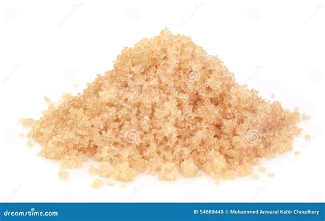 Coarse Crystals Of Brown Sugar Stock Photo Image Of Isolated White