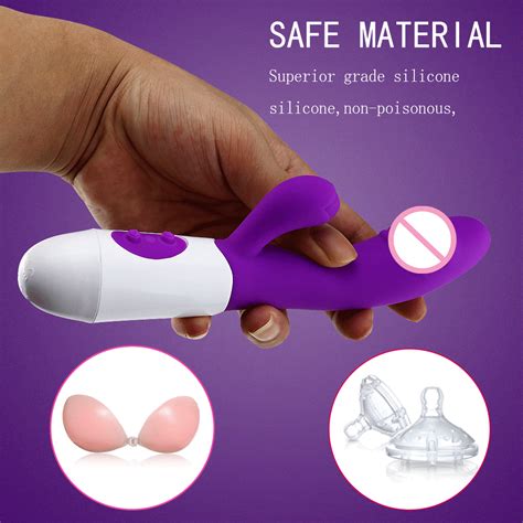 Man Nuo Silicone G Spot Dildo Rabbit Vibrator Dual Vibration Speeds