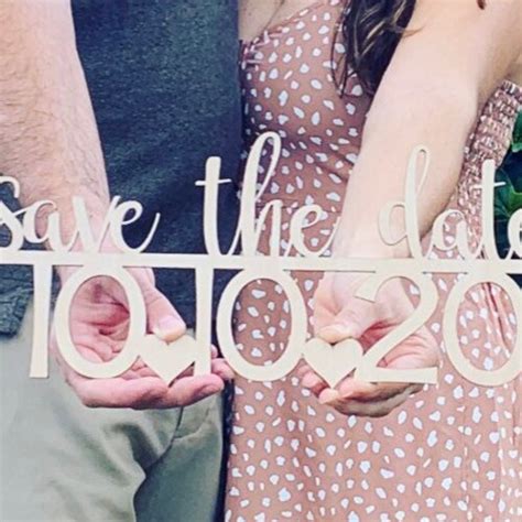 Engagement Announcement Sign Engagement Photo Save The Date Etsy