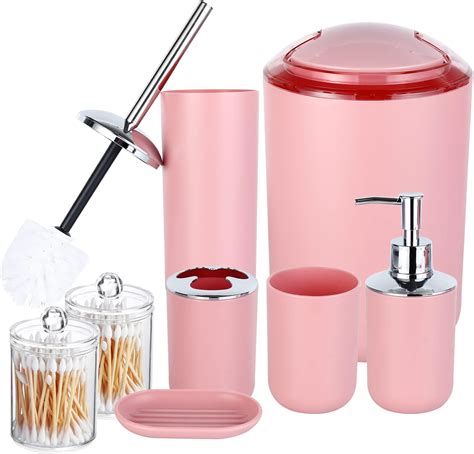 Bathroom Accessories Set Pink Semis Online